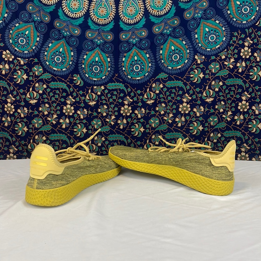 Pharrell Williams x adidas yellow gold sneakers